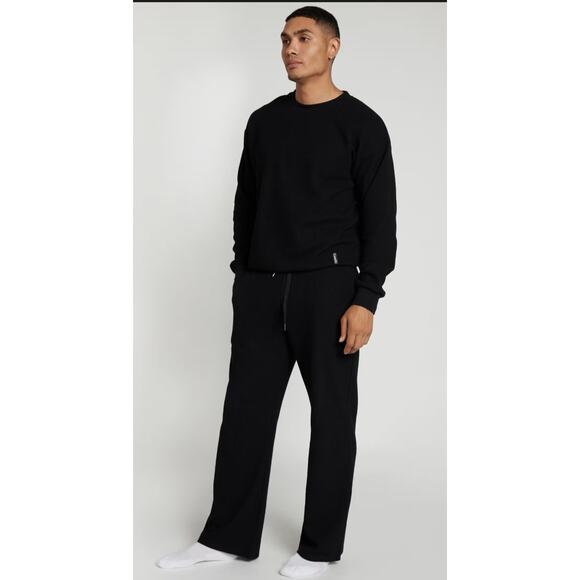 Comfrt Waffle Lounge Set Onyx Black Size M - Picture 4 of 4